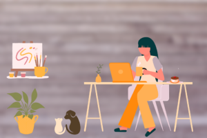 Free Working Work From Home illustration and picture